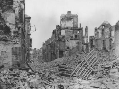 Destruction in Vire Normandy France 1944