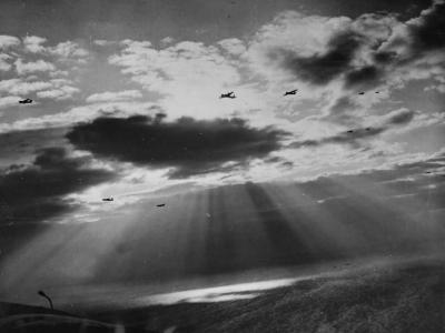 RAF Gliders and Tow Planes Head for Normandy Coast on D-Day