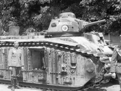 French Char B1 tank number 112 named Mulhouse
