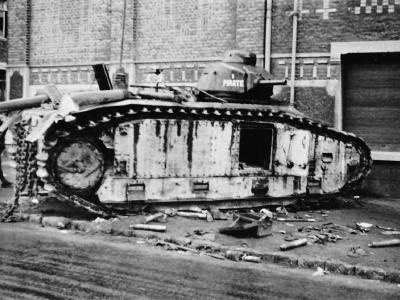 B1 bis tank number 256 of the 8th BCC named Pirate