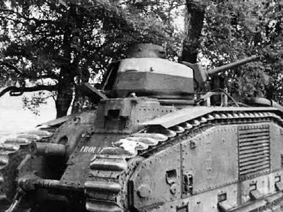 B1 bis tank number 381 of the 49th BCC named Irouleguy