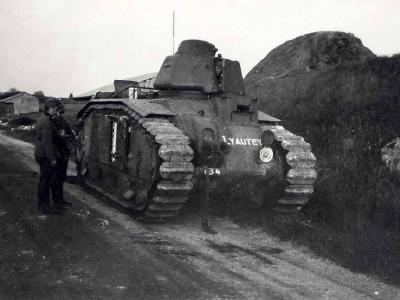 B1 bis tank number 484 of the 46th BCC named Lyautey