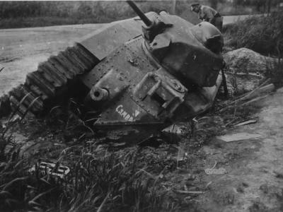 Char B1 bis tank number 455 of the 46th BCC named Cambronne