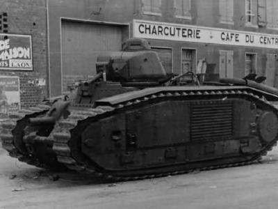 Char B1 bis side view