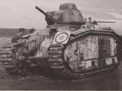 Char B1 bis tank with heart