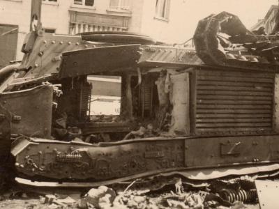 French Char B1 bis tank destroyed 1940