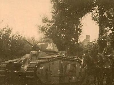 French Char B1 bis tank white 1