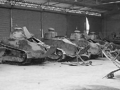 Abandoned FT17 Light tanks 1940