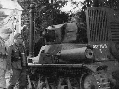 Hotchkiss H39 tank 40763 fell in german hands during the german Invasion of France in May 1940