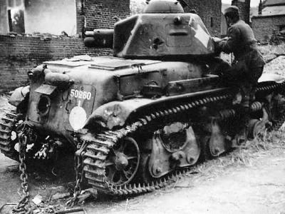 Destroyed Renault R35 registration number 50260