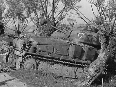 Abandoned French Somua S-35 tank