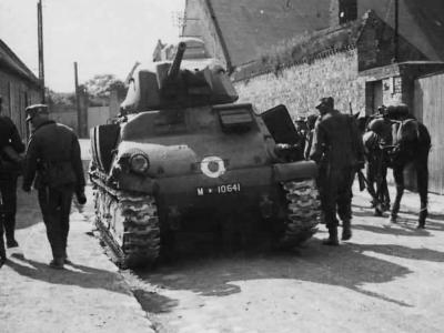 Somua S-35 M10641 after capture by German forces in France, Summer 1940