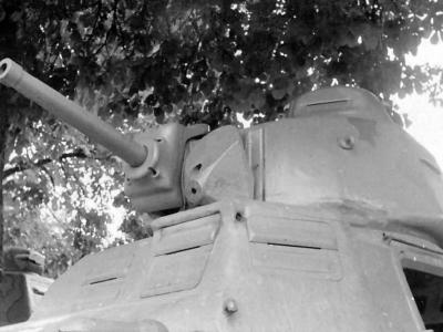 Detail of the turret of Somua S-35 tank