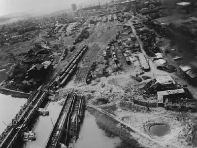 Aerial View Wetzlar Bahnhof Nordseite 1945