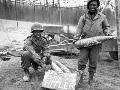 American Cannon Sends Adolph Hitler An Easter Sunday Surprise Gift 1945