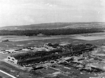 Bomb Damaged Tank And Submarine Plant At Aschaffenburg Germany 1945