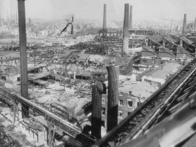 Bombed Krupp Munitions Factory Essen Germany 1945