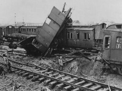 Bombed Railroad Yard Near Köln