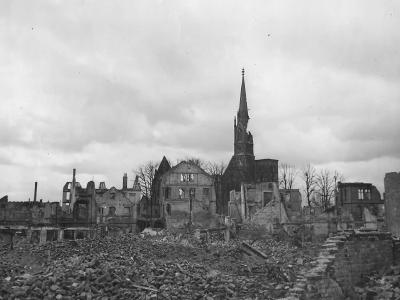 Bombed Shelled Ruins Of Bremen Germany 1945