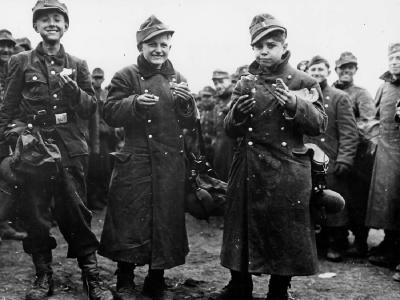 German Youth Soldiers Captured by 6th Armored Division 1945