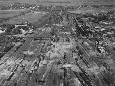 Leipzig Aerial View Paunsdorf Engelsdorf Freight Yard 1945
