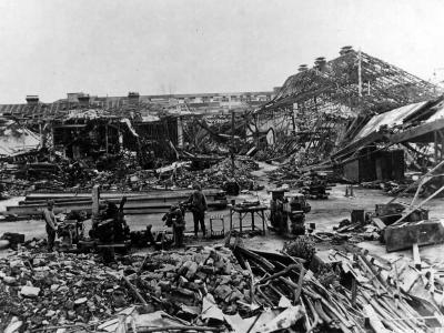 Matford Factory in Strasbourg after a two minute bombing 1945