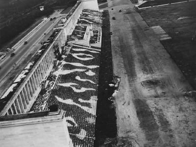 Nürnberg (Nuremberg) Nazi party rally grounds Adolf Hitler Tribune 1945