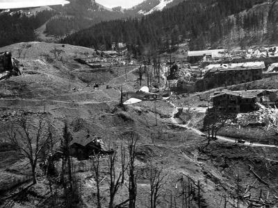 Republic P-47 Thunderbolt over ruins of Berchtesgaden
