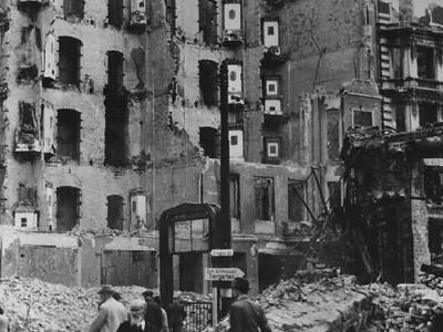 Ruins of Berlin Potsdamer Strasse Platz U Bahn Station 1945