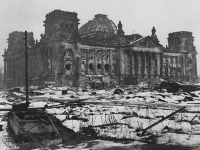 Ruins of Berlin Reichstag Sd.Kfz. 301 Borgward B IV 1945