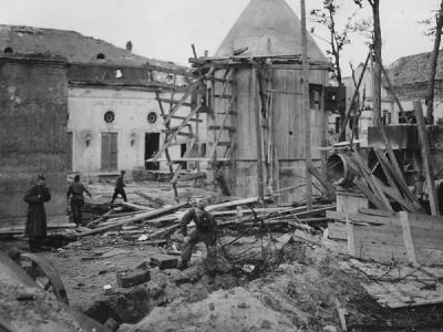 Ruins of Garten Reichskanzlei Adolf Hitler Fuhrerbunker Berlin 1945
