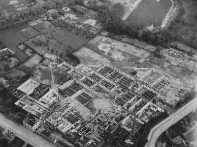 Ruins of Mönchengladbach Bungt Alte Radrennbahn Mai 1945