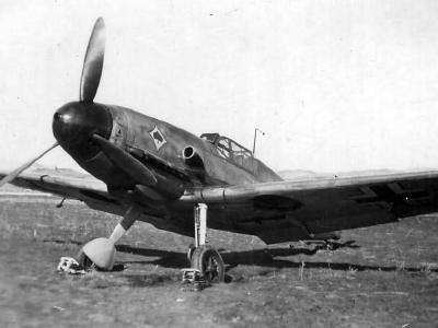 Bf109 G of JG53 at a captured Soviet airfield