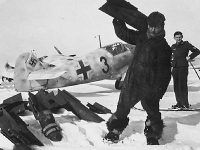 Bf109 black 3 winter camo