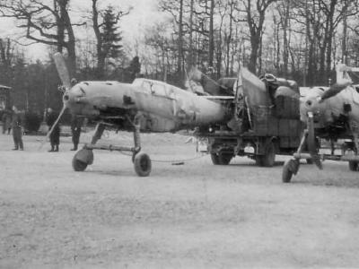 Damaged Bf 109 of JG3