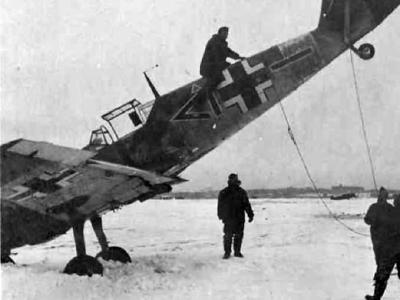 Messerschmitt Bf 109 of LG 2 after slight accident