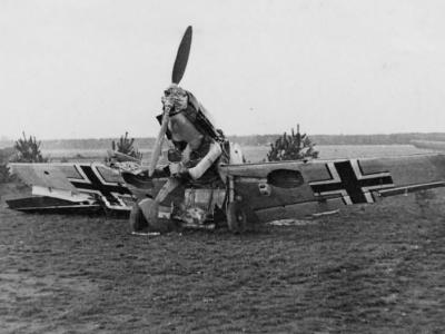 Wreckage of Messerschmitt Bf 109