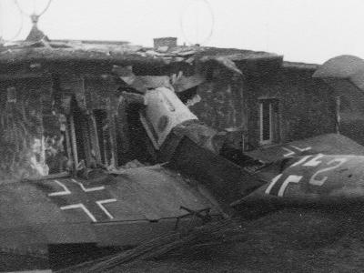 destroyed Bf 109 yellow 2