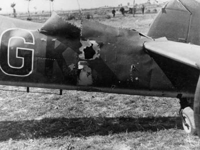 Damaged Bf 110 U8+GK