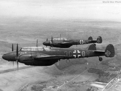 Bf 110E-1 from NGJ4 in flight