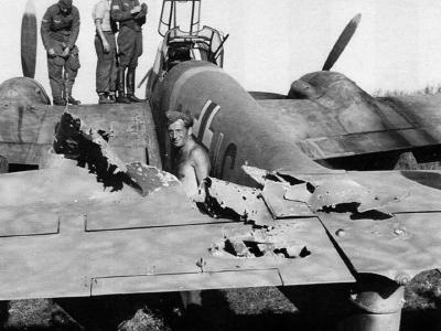 Bf110 with damaged tail