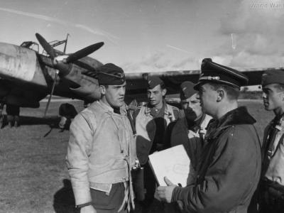 Luftwaffe pilots with Bf 110