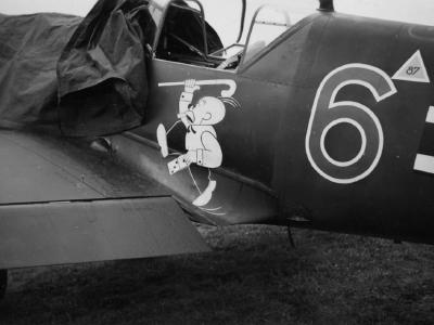 Bf 109E of the JG 26 with „Adamson”