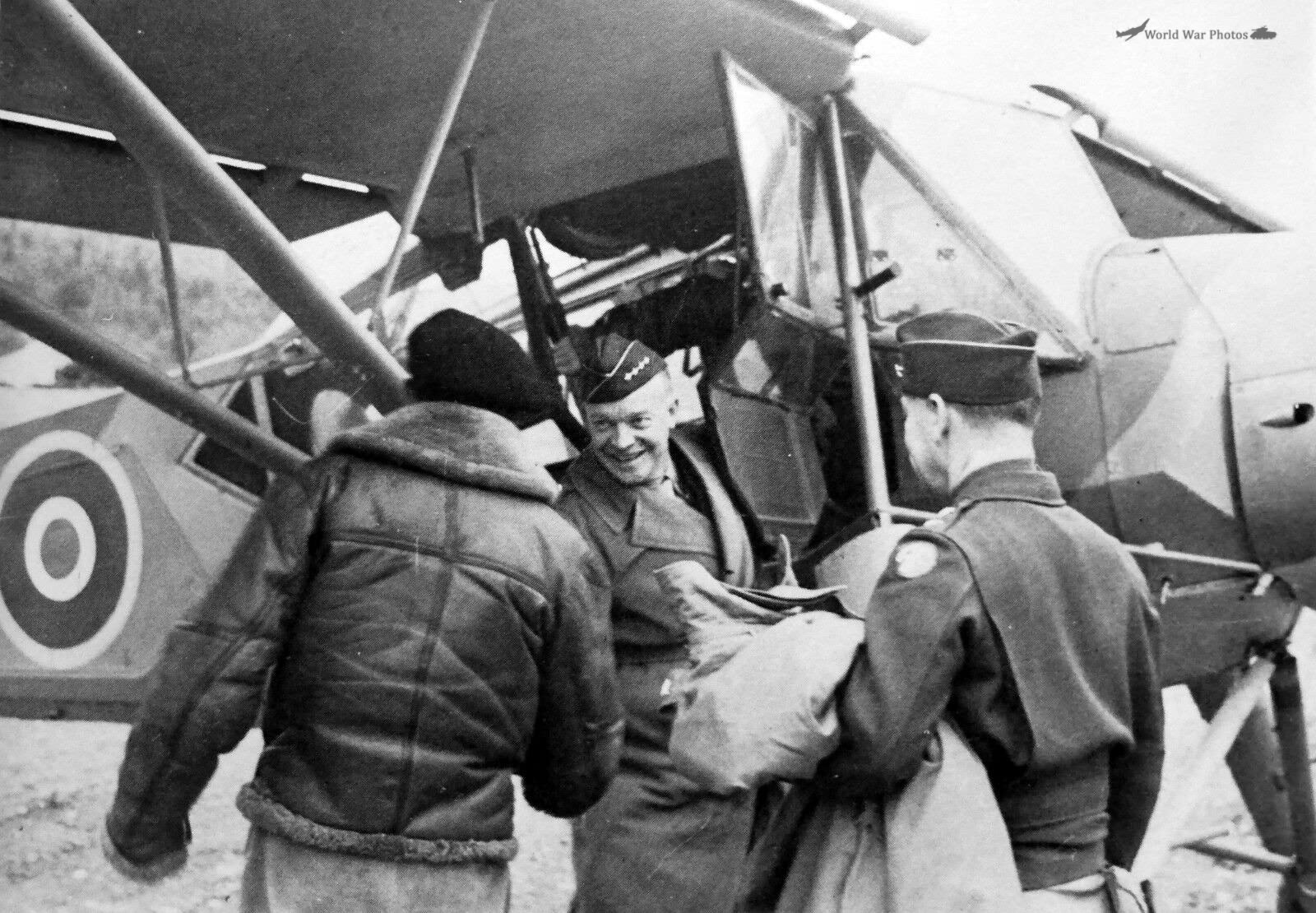 Eisenhower and Montgomery at Fi156 in Italy