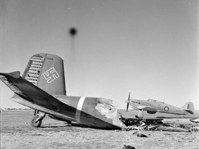 Focke-Wulf Fw200 and Hurricane Mk IIB HL681 274 Sqn – Castel Benito