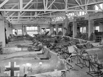 Focke Wulf Fw 190 Fuselage Assemblies at Kolleda Germany 1945