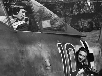 Wolfgang Rose of JG 26 in cockpit