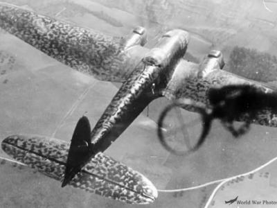 He111 in flight