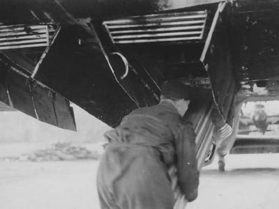 He111 2/KGr 100 in Vannes France 1941 bomb bay