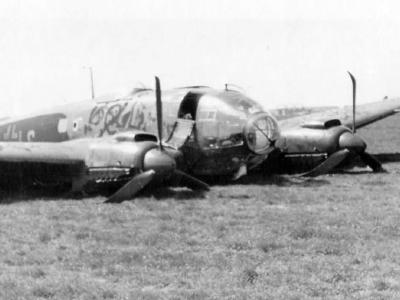 Bomber He111 with camouflage for night attacks over England